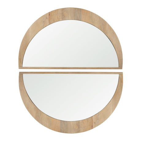 Celeste Light Brown Wood Large Mirror by Mercana at Eve Furniture