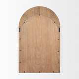 Celeste Light Brown Wood Medium Arched Mirror by Mercana at Eve Furniture