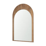 Celeste Light Brown Wood Medium Arched Mirror by Mercana at Eve Furniture
