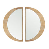 Celeste Light Brown Wood Small Mirror by Mercana at Eve Furniture