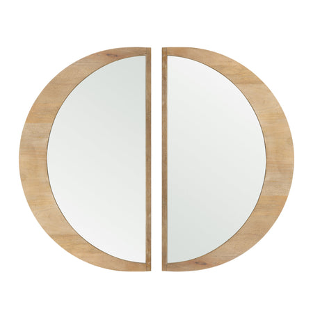 Celeste Light Brown Wood Small Mirror by Mercana at Eve Furniture