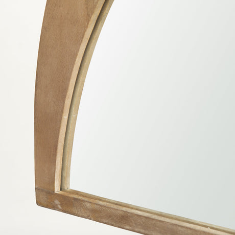 Celeste Light Brown Wood Small Mirror by Mercana at Eve Furniture