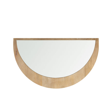 Celeste Light Brown Wood Small Mirror by Mercana at Eve Furniture