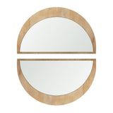Celeste Light Brown Wood Small Mirror by Mercana at Eve Furniture