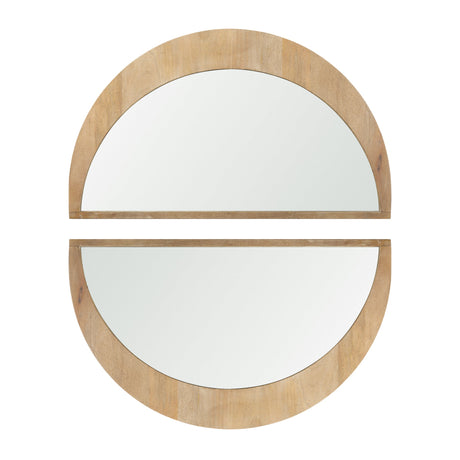 Celeste Light Brown Wood Small Mirror by Mercana at Eve Furniture