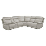 Celestia Light Gray 6-Piece Power Reclining Sectional
