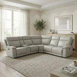 Celestia Light Gray 6-Piece Power Reclining Sectional