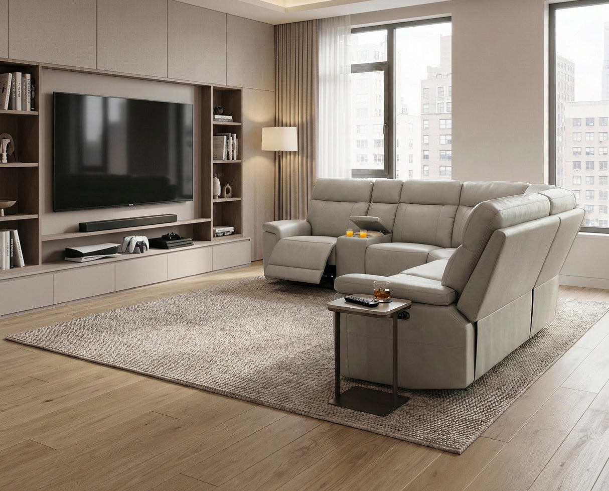 Celestia Light Gray 6-Piece Power Reclining Sectional