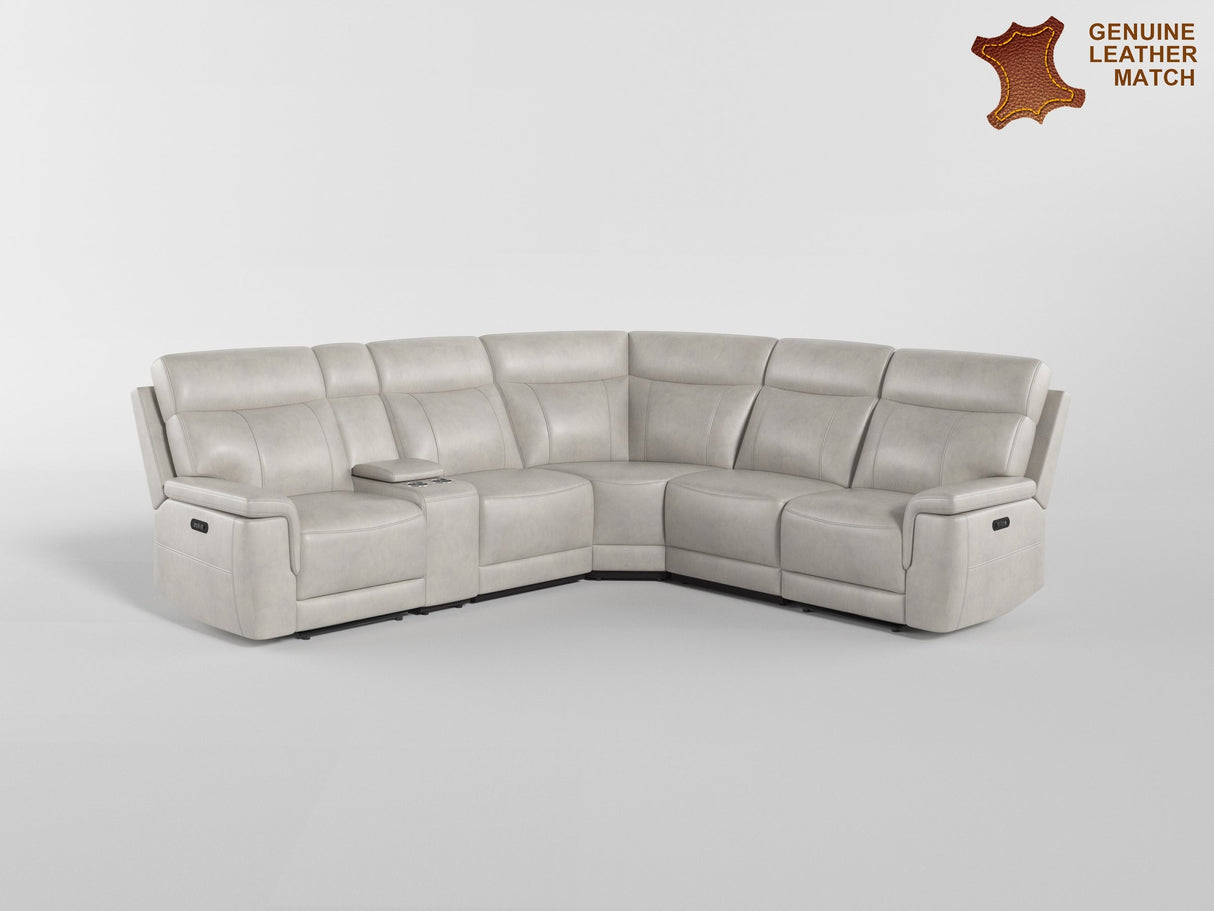 Celestia Light Gray 6-Piece Power Reclining Sectional