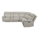 Celestia Light Gray 6-Piece Power Reclining Sectional