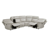 Celestia Light Gray 6-Piece Power Reclining Sectional