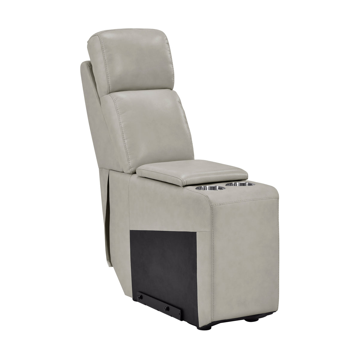 Celestia Light Gray Power Double Reclining Sofa with Power Headrest by Homelegance at Eve Furniture