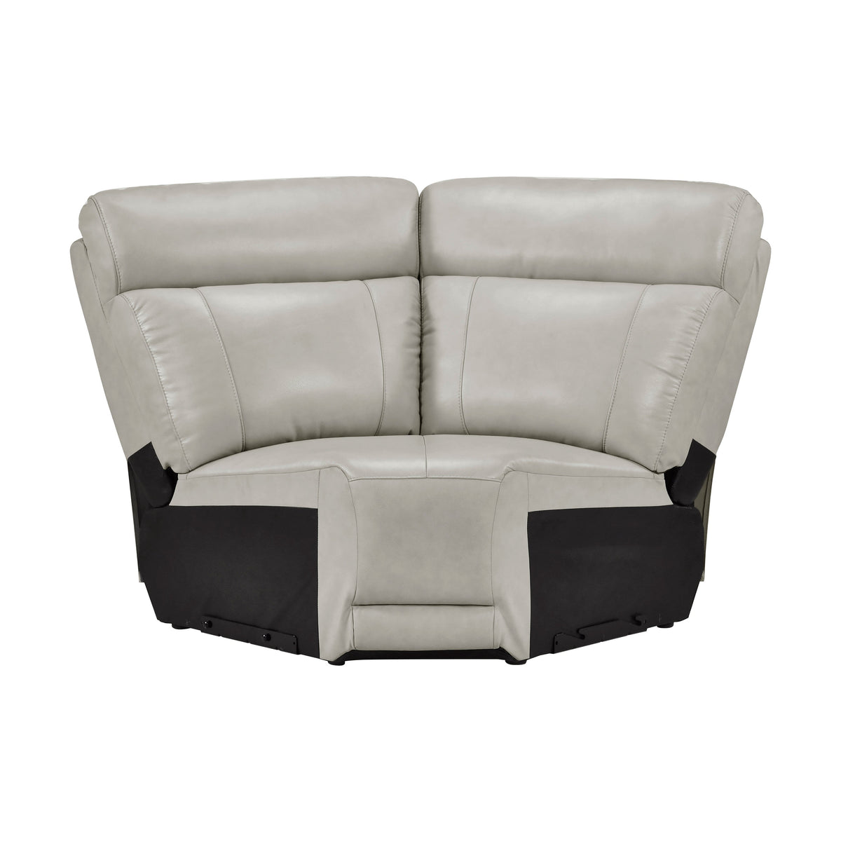 Celestia Light Gray Power Double Reclining Sofa with Power Headrest by Homelegance at Eve Furniture