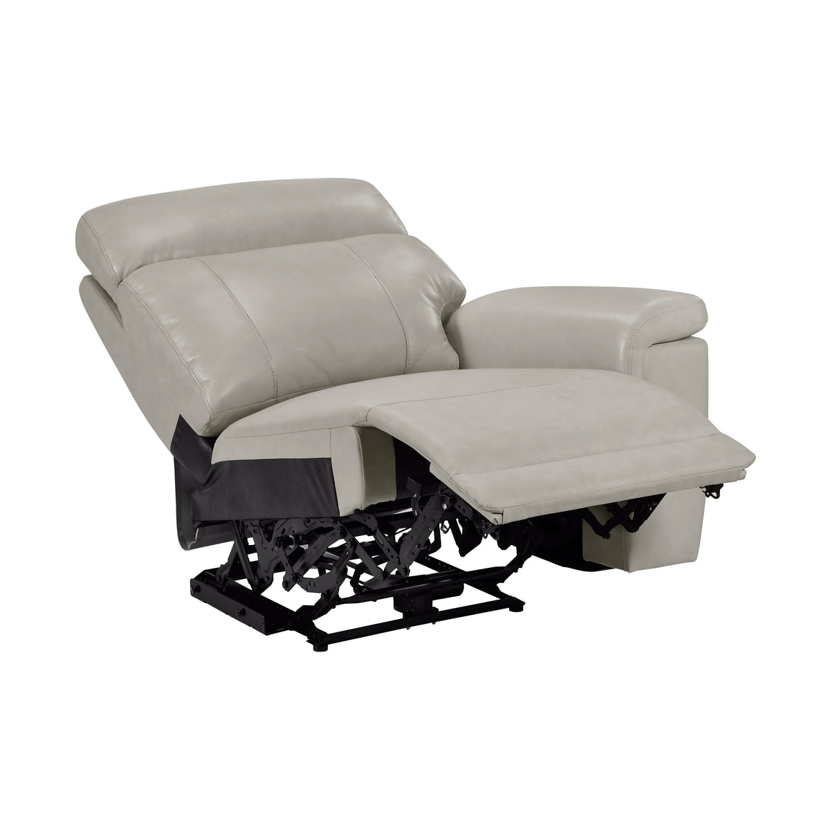 Celestia Light Gray Power Double Reclining Sofa with Power Headrest by Homelegance at Eve Furniture