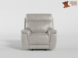 Celestia Light Gray Power Glider Reclining Chair with Power Headrest