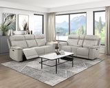 Celestia Light Gray Power Reclining Living Room Set