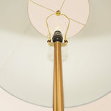 Celestial Modern Floor Lamp with Brass Accent Table with Large White Shade by Ashcroft Furniture at Eve Furniture
