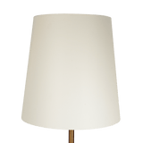 Celestial Modern Floor Lamp with Brass Accent Table with Large White Shade