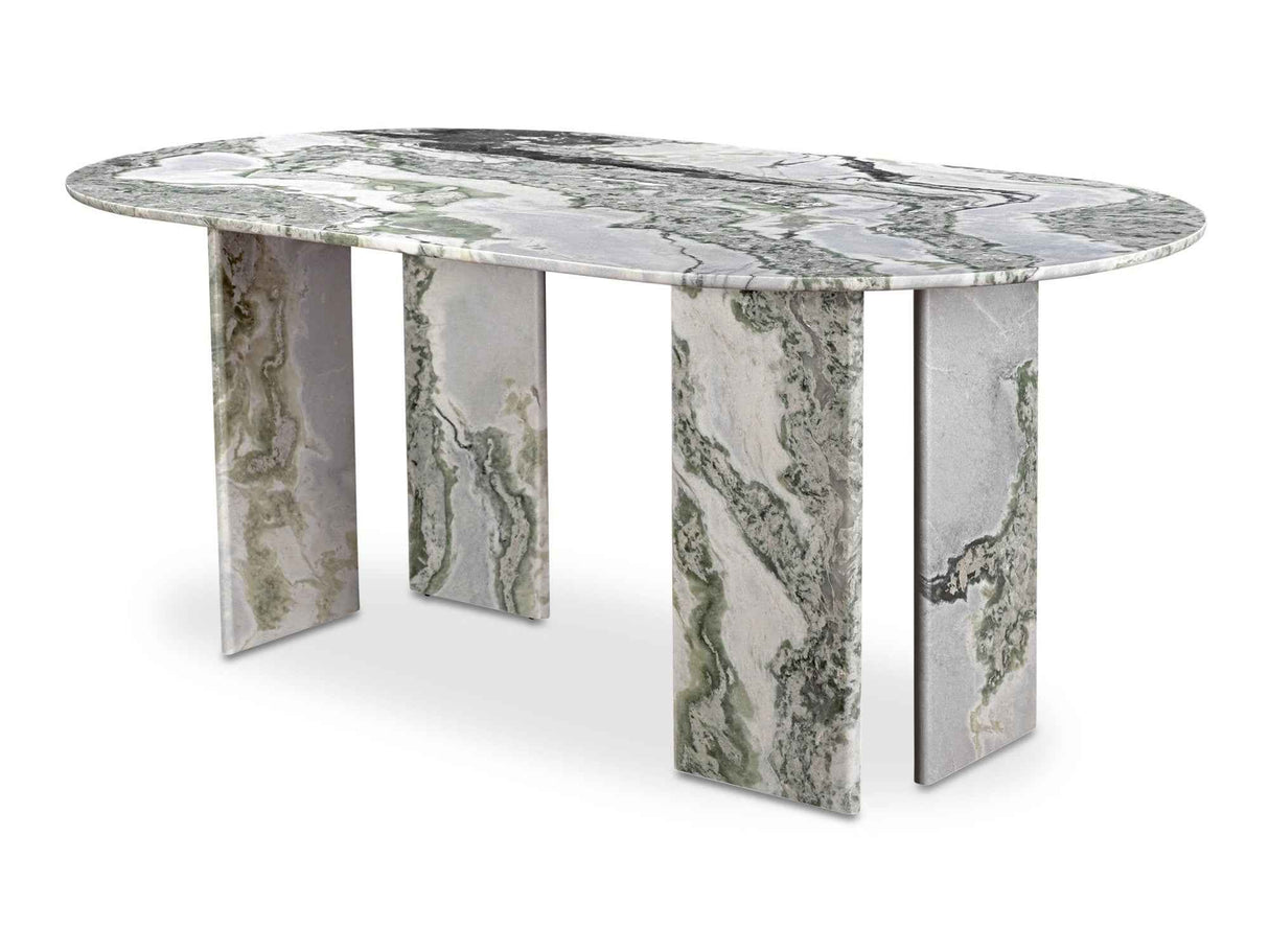 Celia Green Onyx Marble Oval Dining Table by Moe's Home at Eve Furniture