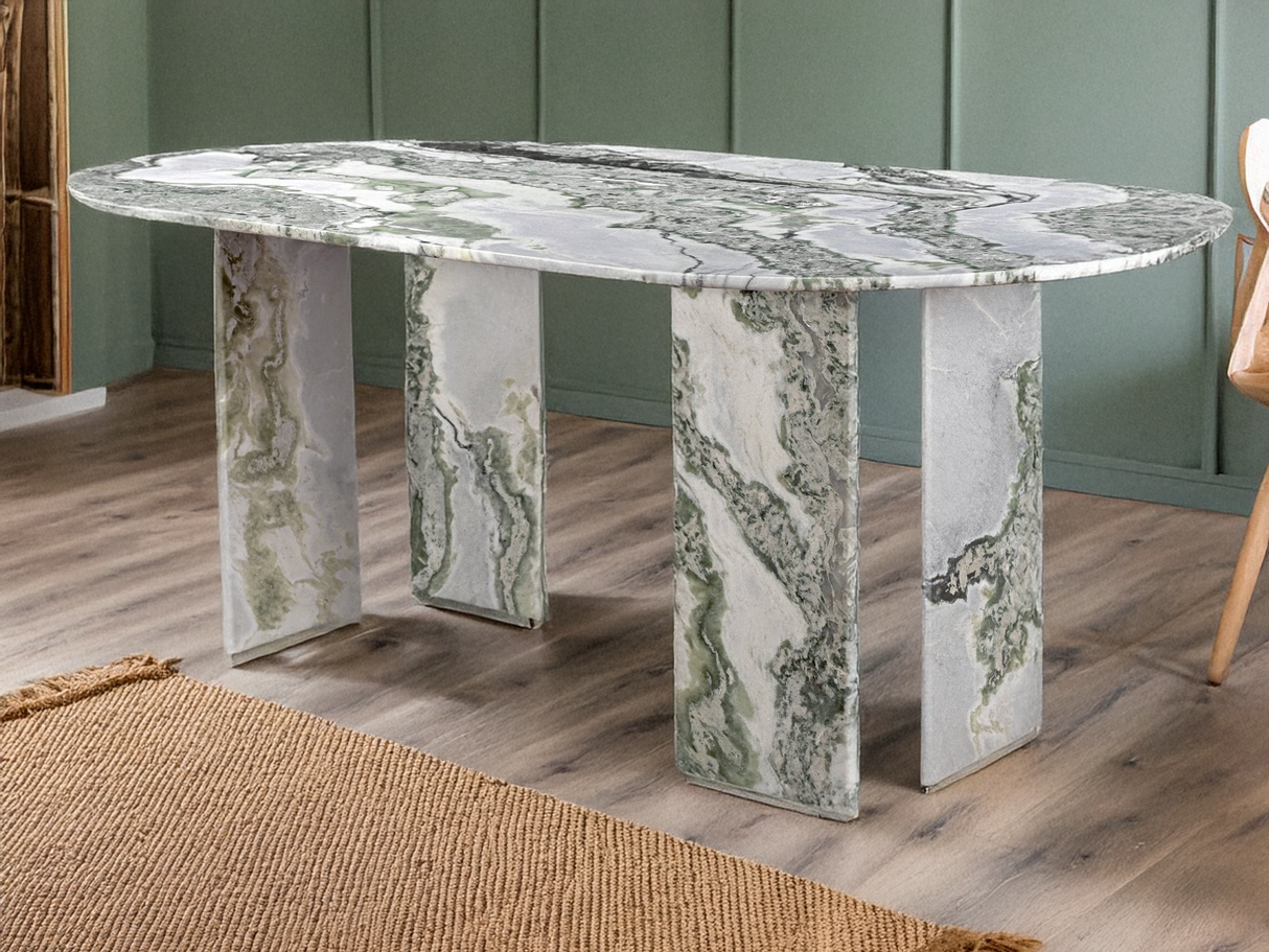 Celia Green Onyx Marble Oval Dining Table by Moe's Home at Eve Furniture