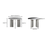 Celia Multicolor Marble Round Dining Table by MOES at Eve Furniture