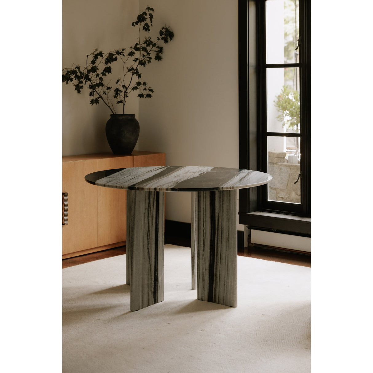 Celia Multicolor Marble Round Dining Table by MOES at Eve Furniture