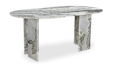 Celia Oval Dining Table Green Onyx Marble by Moe's Home at Eve Furniture