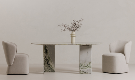 Celia Oval Dining Table Green Onyx Marble by Moe's Home at Eve Furniture
