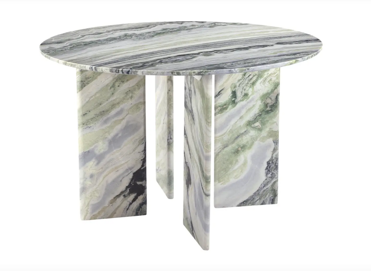 Celia Round Dining Table - Green Onyx Marble by Moe's Home at Eve Furniture