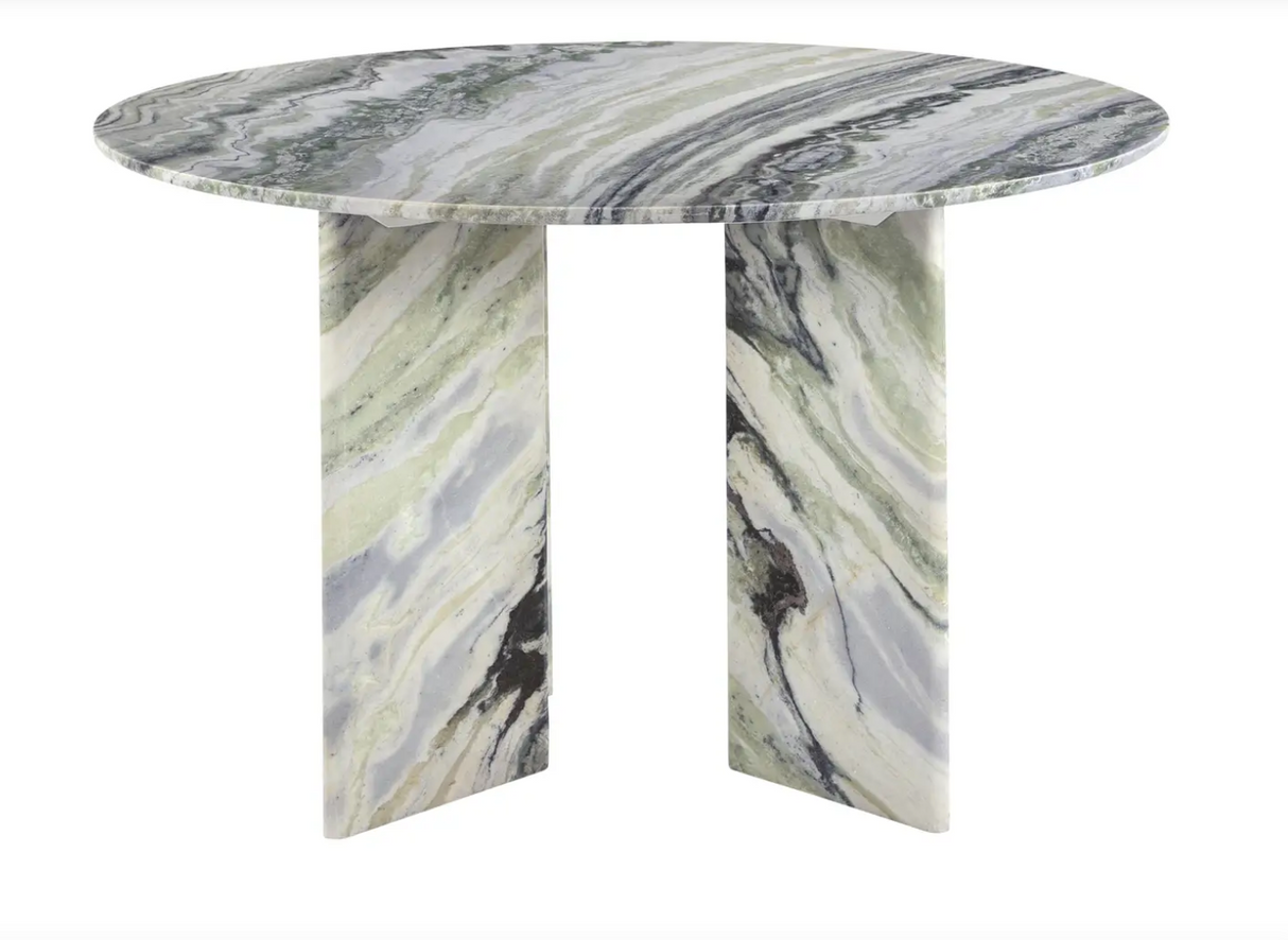 Celia Round Dining Table - Green Onyx Marble by Moe's Home at Eve Furniture