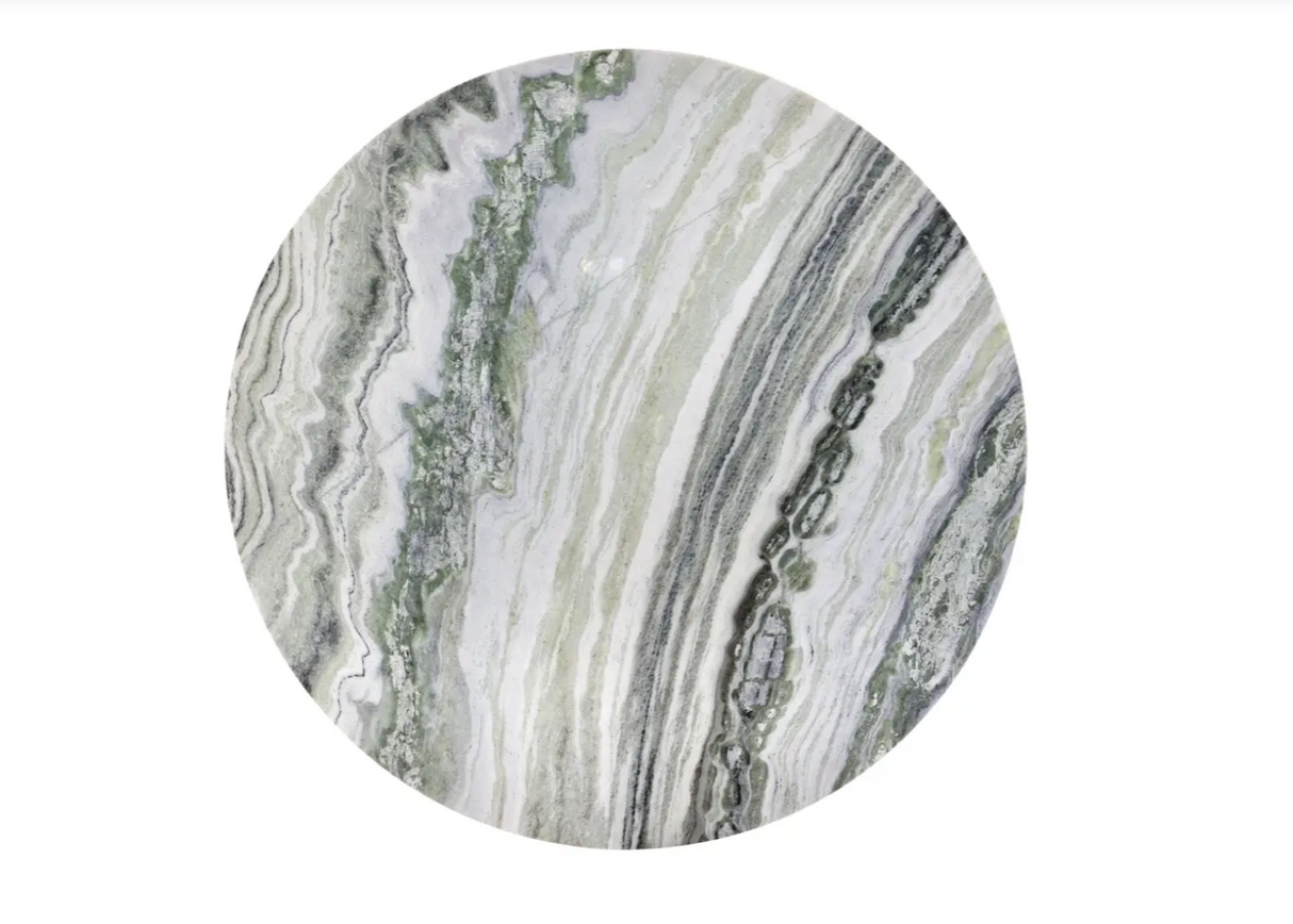 Celia Round Dining Table - Green Onyx Marble by Moe's Home at Eve Furniture