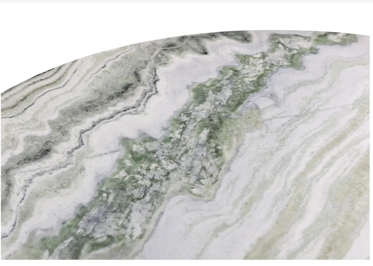 Celia Round Dining Table - Green Onyx Marble by Moe's Home at Eve Furniture