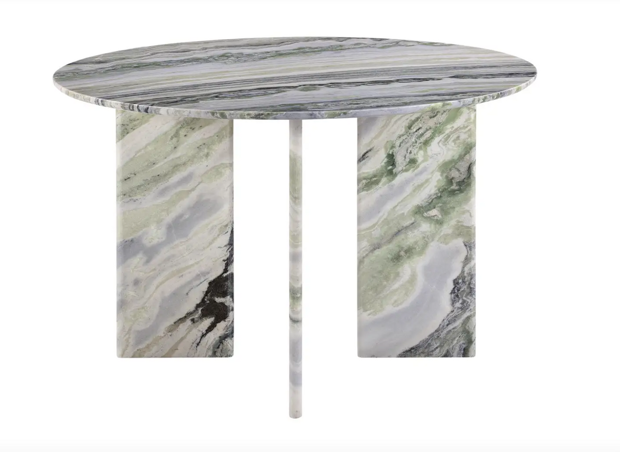 Celia Round Dining Table - Green Onyx Marble by Moe's Home at Eve Furniture