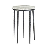 Celia White/Black Accent Table by Crestview at Eve Furniture