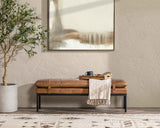 Celiah Tan Accent Bench by Classic Home at Eve Furniture