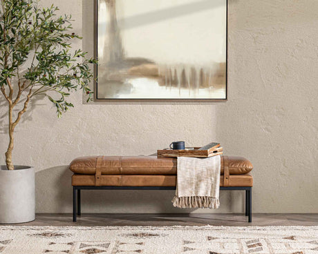 Celiah Tan Accent Bench by Classic Home at Eve Furniture