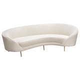 Celine Cream Curved Sofa by Diamond Sofa at Eve Furniture