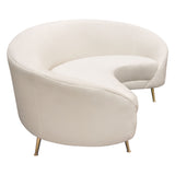 Celine Cream Curved Sofa by Diamond Sofa at Eve Furniture