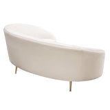 Celine Cream Curved Sofa by Diamond Sofa at Eve Furniture