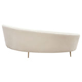 Celine Cream Curved Sofa by Diamond Sofa at Eve Furniture