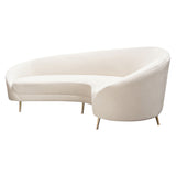 Celine Cream Curved Sofa by Diamond Sofa at Eve Furniture