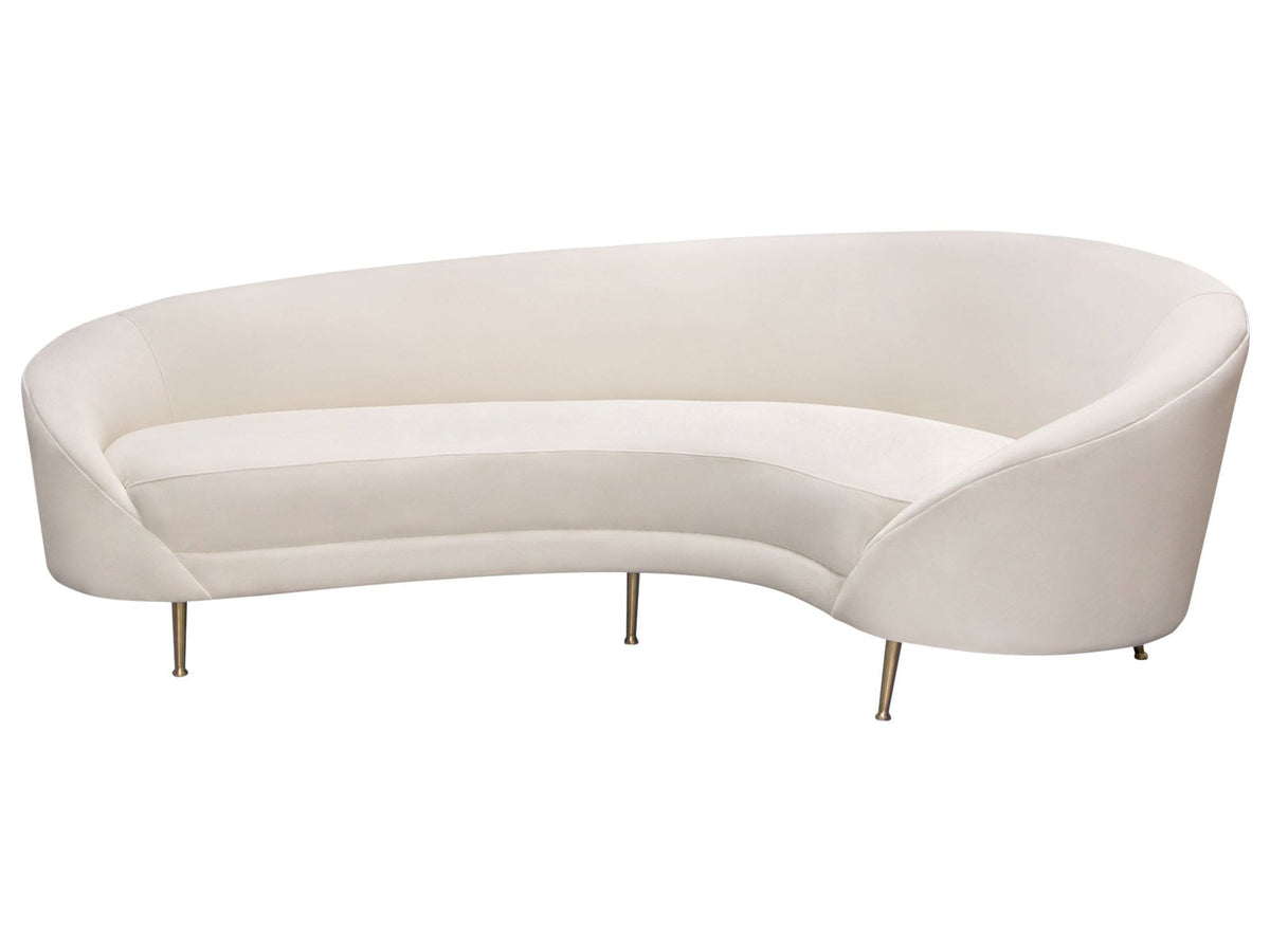 Celine Cream Curved Sofa by Diamond Sofa at Eve Furniture