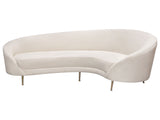 Celine Cream Curved Sofa by Diamond Sofa at Eve Furniture