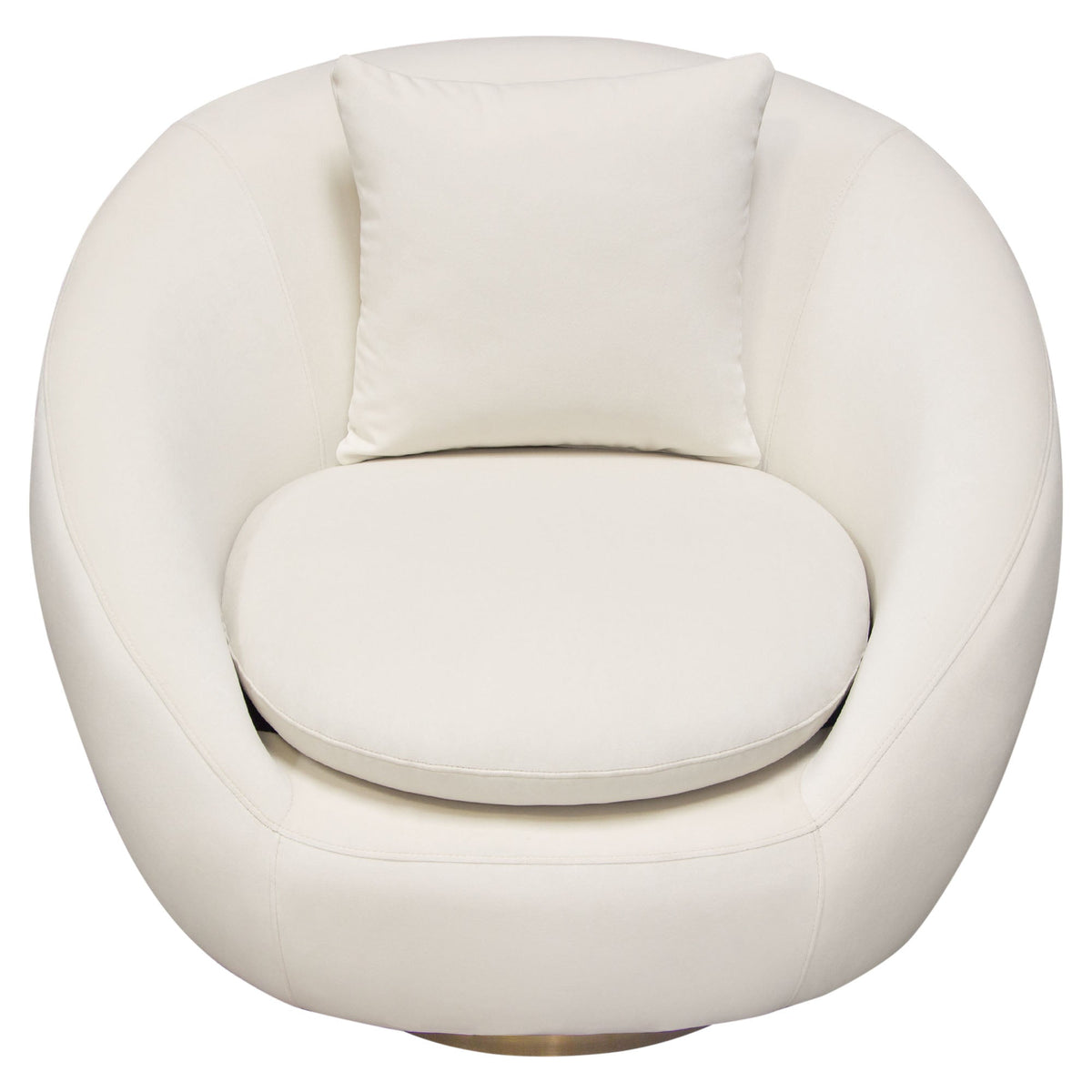 Celine Cream Swivel Accent Chair by Diamond Sofa at Eve Furniture