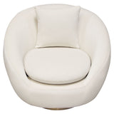 Celine Cream Swivel Accent Chair by Diamond Sofa at Eve Furniture