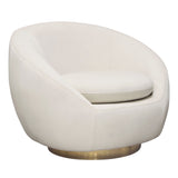 Celine Cream Swivel Accent Chair by Diamond Sofa at Eve Furniture