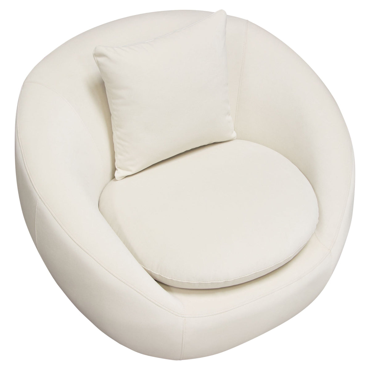 Celine Cream Swivel Accent Chair by Diamond Sofa at Eve Furniture