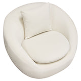 Celine Cream Swivel Accent Chair by Diamond Sofa at Eve Furniture