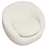 Celine Cream Swivel Accent Chair by Diamond Sofa at Eve Furniture
