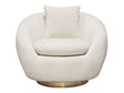 Celine Cream Swivel Accent Chair by Diamond Sofa at Eve Furniture